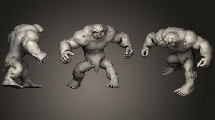 Статуэтки герои, монстры и демоны (Снежный человек из Marvel Coc, STKM_1139) 3D модель для ЧПУ станка