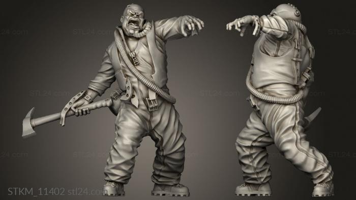 Figurines heroes, monsters and demons (Cyber psycho, STKM_11402) 3D models for cnc