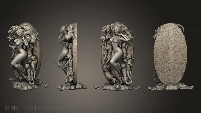Figurines heroes, monsters and demons (Blackcat milk, STKM_11411) 3D models for cnc