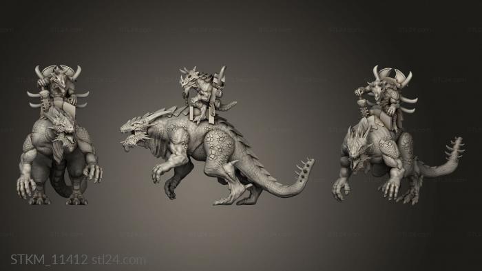 Figurines heroes, monsters and demons (Dragonborns Carnosaur, STKM_11412) 3D models for cnc