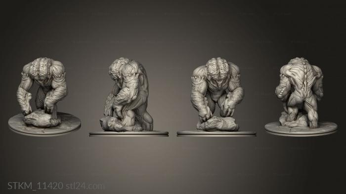 Figurines heroes, monsters and demons (Brain Golem, STKM_11420) 3D models for cnc