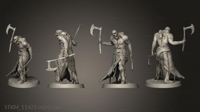 Figurines heroes, monsters and demons (Lich Berserker Thicker for Flame Yes Mesh, STKM_11423) 3D models for cnc