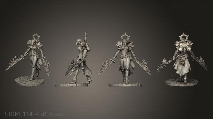 Figurines heroes, monsters and demons (CGT JUSTINE Just bolt, STKM_11424) 3D models for cnc