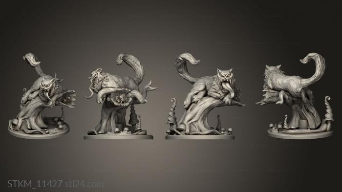 Figurines heroes, monsters and demons (Alice in Nightmareland Cheshire Cat, STKM_11427) 3D models for cnc