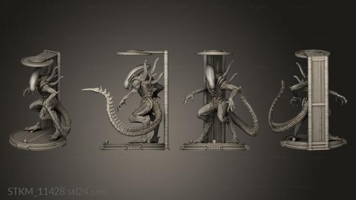 Figurines heroes, monsters and demons (Alien na Camara Xenomorph, STKM_11428) 3D models for cnc