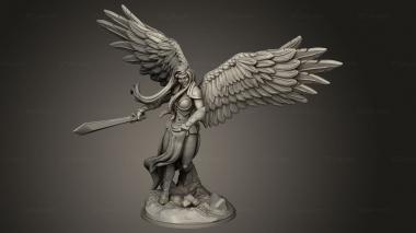 Figurines heroes, monsters and demons (Angel Wing Thick, STKM_11432) 3D models for cnc