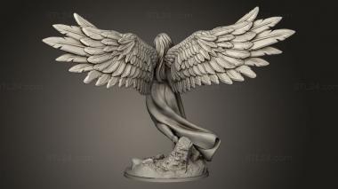 Figurines heroes, monsters and demons (Angel Wing Thick, STKM_11432) 3D models for cnc