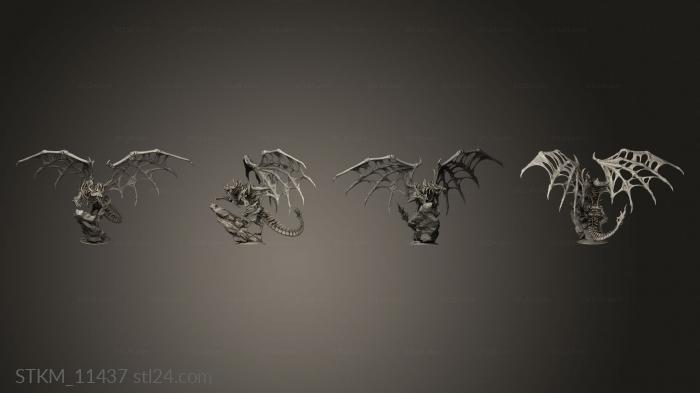 Figurines heroes, monsters and demons (Undead Dracolich Climb, STKM_11437) 3D models for cnc