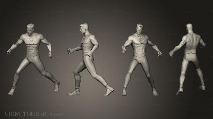 Figurines heroes, monsters and demons (Fantastic Four Marvel wargaming Mr, STKM_11438) 3D models for cnc