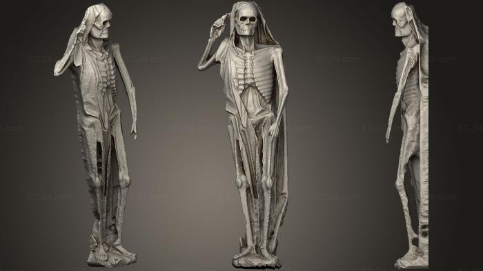 Статуэтки герои, монстры и демоны (Скульптура мумии в соборе Лен, STKM_1145) 3D модель для ЧПУ станка