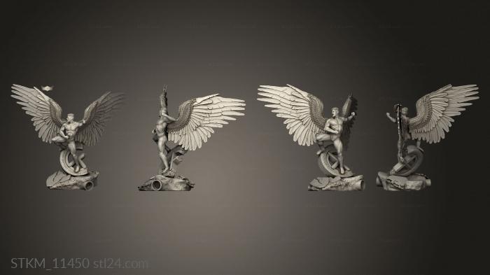 Figurines heroes, monsters and demons (Angle X Men, STKM_11450) 3D models for cnc
