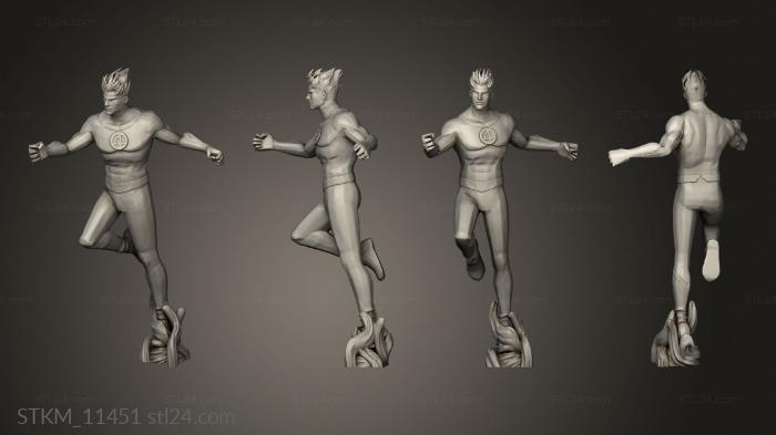 Figurines heroes, monsters and demons (Fantastic Four Marvel wargaming Human Torch, STKM_11451) 3D models for cnc