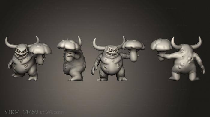 Figurines heroes, monsters and demons (Nurgle Nurgling mushroom loving, STKM_11459) 3D models for cnc