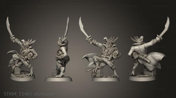 Figurines heroes, monsters and demons (Troubles in Taverns Heroes Gyros Shipwrecker, STKM_11465) 3D models for cnc