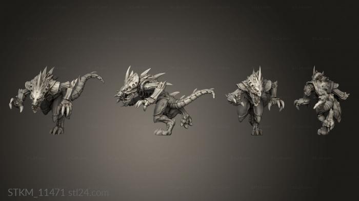 Figurines heroes, monsters and demons (AH Assault, STKM_11471) 3D models for cnc