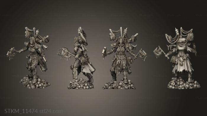 Figurines heroes, monsters and demons (Angry Warrior, STKM_11474) 3D models for cnc