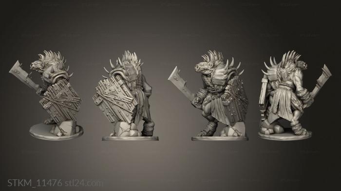 Figurines heroes, monsters and demons (Tyskland Gnoll varc, STKM_11476) 3D models for cnc