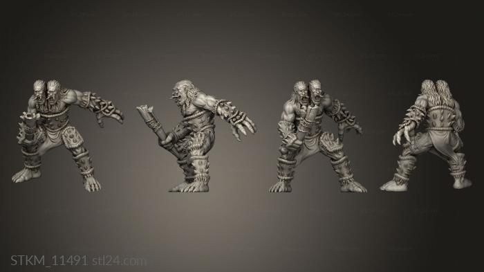 Figurines heroes, monsters and demons (Gods Monsters Tusk Twin Hulker, STKM_11491) 3D models for cnc