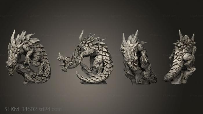 Figurines heroes, monsters and demons (Epic Boss Delani The Depths Dragon, STKM_11502) 3D models for cnc