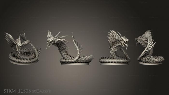 Figurines heroes, monsters and demons (The Souls in Steel Galvanized Serpent, STKM_11505) 3D models for cnc