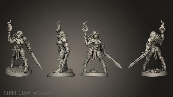 Figurines heroes, monsters and demons (Fighters Guild Elena Pinup Beauty, STKM_11509) 3D models for cnc
