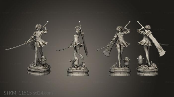 Figurines heroes, monsters and demons (Nier Automata detail, STKM_11515) 3D models for cnc