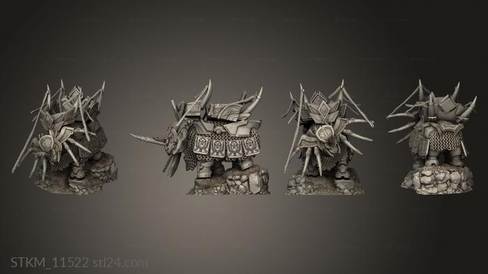 Figurines heroes, monsters and demons (Clan War Bjarkan Back, STKM_11522) 3D models for cnc