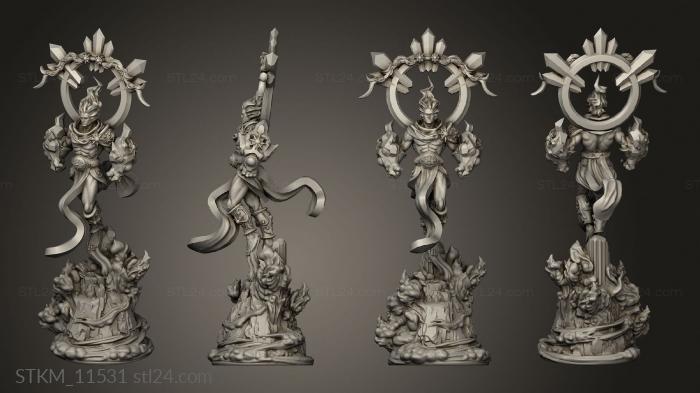 Figurines heroes, monsters and demons (Apollo, STKM_11531) 3D models for cnc