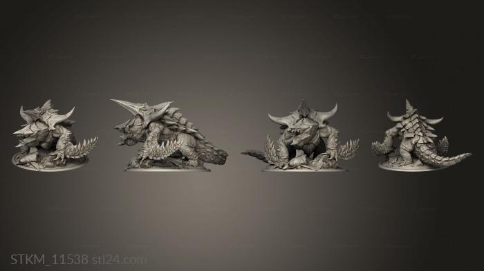 Figurines heroes, monsters and demons (Turtle Dragon, STKM_11538) 3D models for cnc