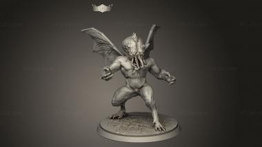 Figurines heroes, monsters and demons (Cthulhu, STKM_11546) 3D models for cnc