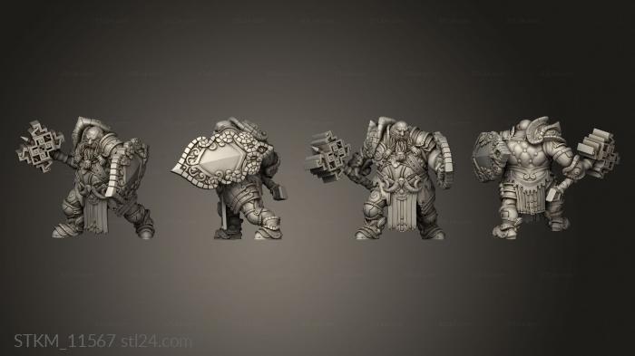 Figurines heroes, monsters and demons (Clan Warriors Warrior, STKM_11567) 3D models for cnc