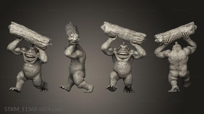 Figurines heroes, monsters and demons (Wyrd Demon posted, STKM_11568) 3D models for cnc