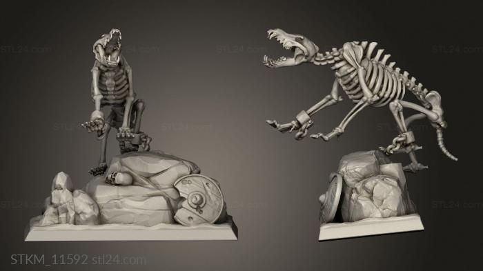 Figurines heroes, monsters and demons (DIREWOLVES, STKM_11592) 3D models for cnc