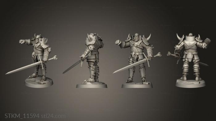 Figurines heroes, monsters and demons (INGMAR Paladin, STKM_11594) 3D models for cnc