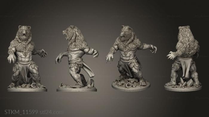 Figurines heroes, monsters and demons (Berserkir shapeshifter, STKM_11599) 3D models for cnc