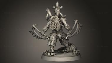 Figurines heroes, monsters and demons (Experimental warrior necrosaws, STKM_11602) 3D models for cnc