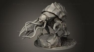 Figurines heroes, monsters and demons (Black Crown Games crafthulhu rock uchuu lon, STKM_11608) 3D models for cnc