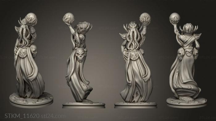Figurines heroes, monsters and demons (Mind Levitating Horror, STKM_11620) 3D models for cnc