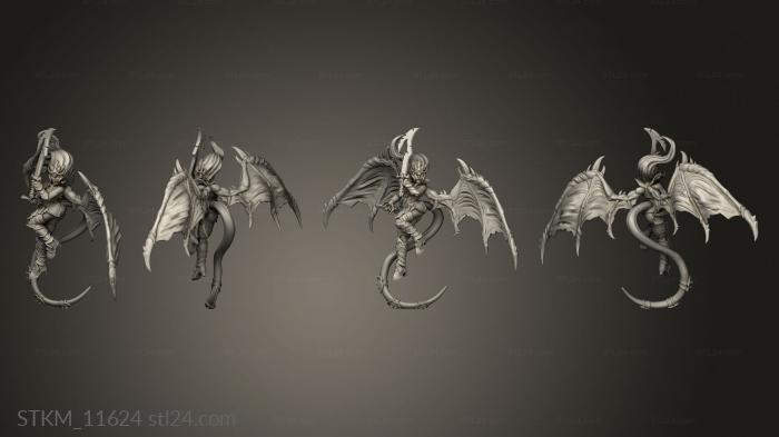 Figurines heroes, monsters and demons (Fantasy Harpie, STKM_11624) 3D models for cnc