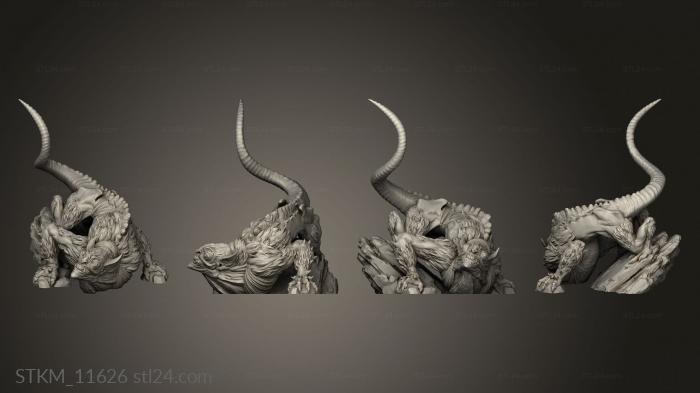 Figurines heroes, monsters and demons (Tunneler, STKM_11626) 3D models for cnc
