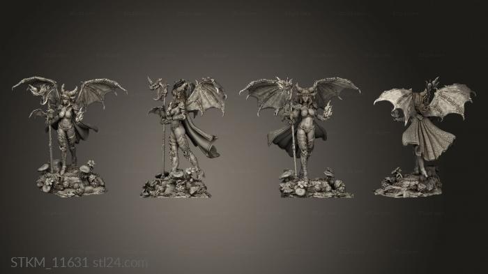 Статуэтки герои, монстры и демоны (Королева Драконов, STKM_11631) 3D модель для ЧПУ станка