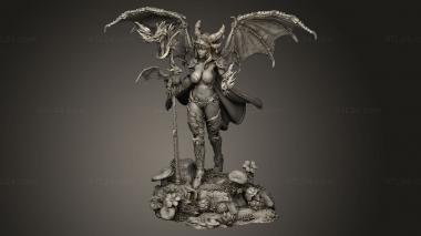 Figurines heroes, monsters and demons (Dragon Queen, STKM_11631) 3D models for cnc