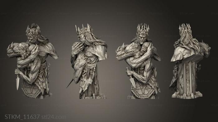 Статуэтки герои, монстры и демоны (Каин Вечный, STKM_11637) 3D модель для ЧПУ станка