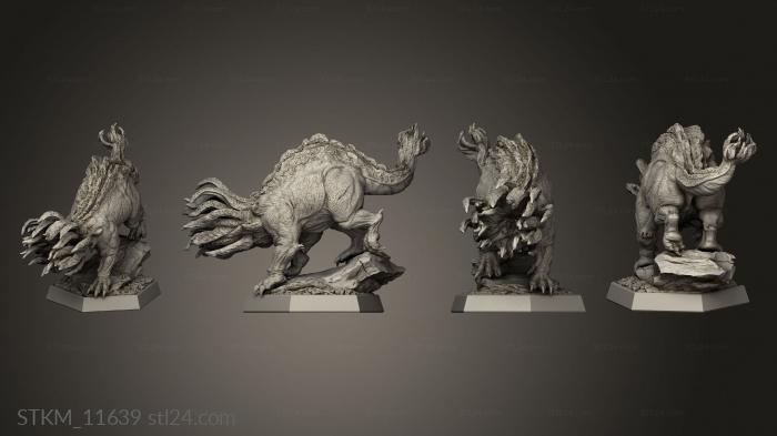 Figurines heroes, monsters and demons (Enemies Plokamiasaurus, STKM_11639) 3D models for cnc