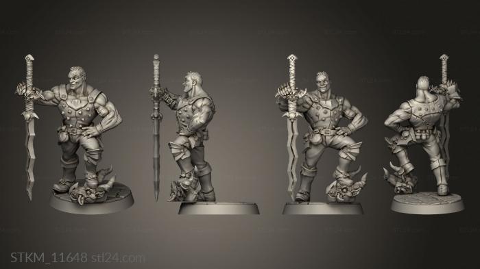 Figurines heroes, monsters and demons (Troubles in Taverns Heroes Tino Kobold Bane, STKM_11648) 3D models for cnc