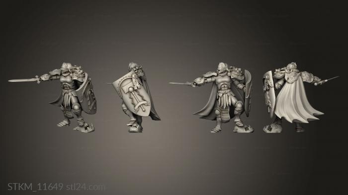 Статуэтки герои, монстры и демоны (Возраст Зигмара Прокси Ле Грозовой рыцарь, STKM_11649) 3D модель для ЧПУ станка