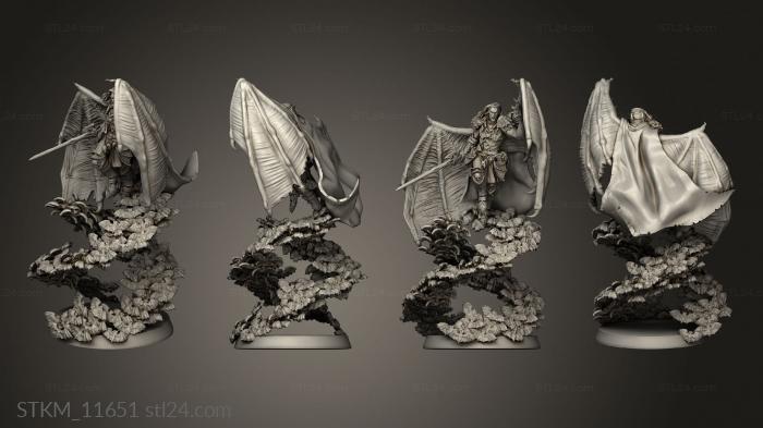 Figurines heroes, monsters and demons (box Night Lord WINGED, STKM_11651) 3D models for cnc