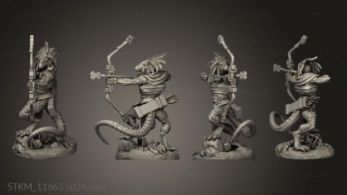 Figurines heroes, monsters and demons (Agama Jungle Scouts, STKM_11663) 3D models for cnc