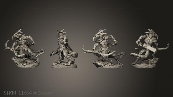 Статуэтки герои, монстры и демоны (Разведчики Джунглей Агамы, STKM_11664) 3D модель для ЧПУ станка