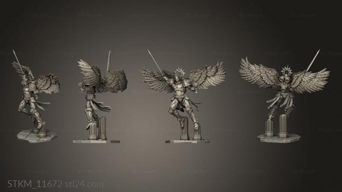 Статуэтки герои, монстры и демоны (Ангел Славы Двух Сангвиников, STKM_11672) 3D модель для ЧПУ станка
